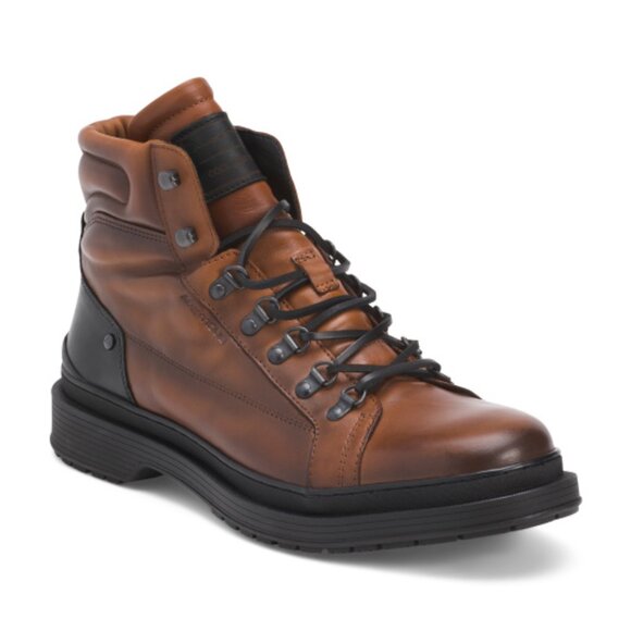 AMBITIOUS Men's Made In Portugal Leather Casual Lace Up Boots - Picture 1 of 3